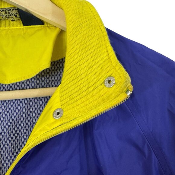 Vintage Woolrich Woman Long Rain Zip Jacket Hood Womens Large PURPLE**** READ - Picture 15 of 16